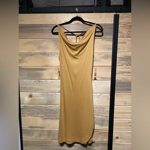 Betsey Johnson gold slip dress, Medium, cowl neck 
Small flaw